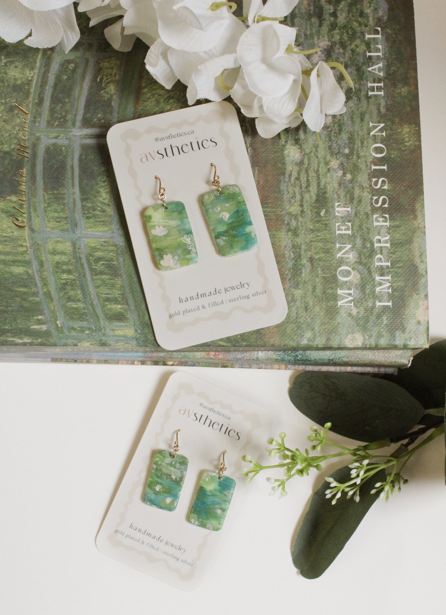 “Monet” Dangles - Handpainted